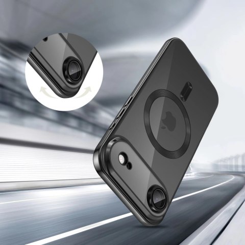 Etui Tech-Protect MagFlex MagSafe na iPhone 17 Air - przezroczysto-czarne