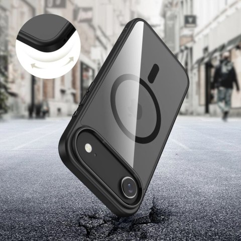 Etui Tech-Protect MagFlex MagSafe na iPhone 17 Air - przezroczysto-czarne
