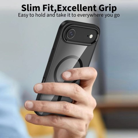 Etui Tech-Protect MagFlex MagSafe na iPhone 17 Air - przezroczysto-czarne