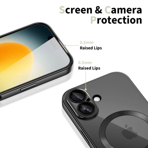 Etui Tech-Protect MagFlex MagSafe na iPhone 17 - przezroczysto-czarne