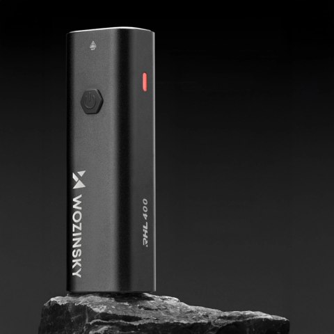 Zestaw lampek rowerowych Wozinsky WSBLB2 przednia (400 lm) i tylna USB-C - czarny