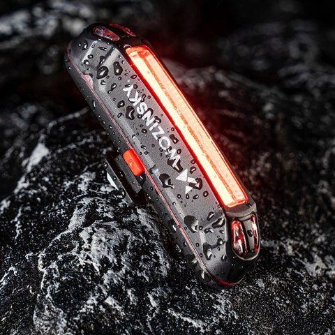 Zestaw lampek rowerowych Wozinsky WSBLB2 przednia (400 lm) i tylna USB-C - czarny