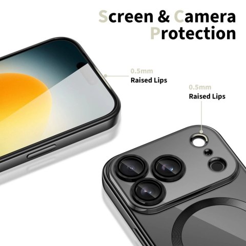 Etui Tech-Protect MagFlex MagSafe na iPhone 17 Pro Max - przezroczysto-czarne