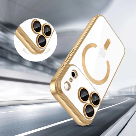 Etui Tech-Protect MagFlex MagSafe na iPhone 17 Pro Max - przezroczysto-złote