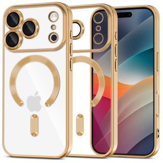 Etui Tech-Protect MagFlex MagSafe na iPhone 17 Pro - przezroczysto-złote
