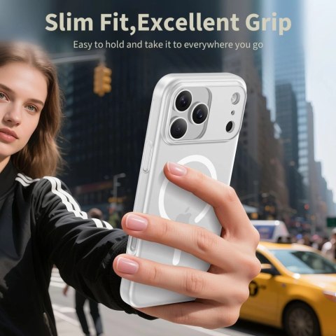 Etui Tech-Protect MagSlim MagSafe na iPhone 17 Pro - biały mat