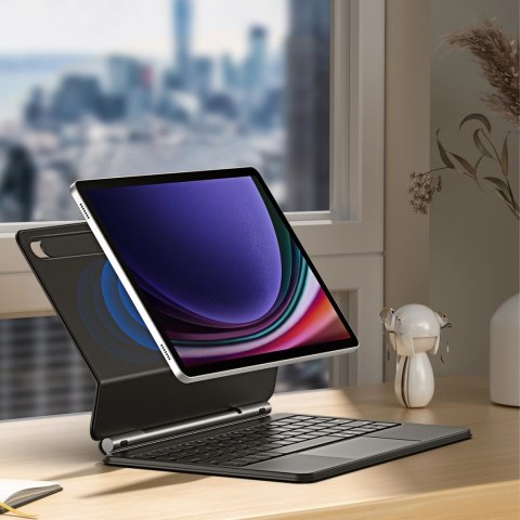 Etui Dux Ducis Keyboard (MK Series) z klawiaturą Bluetooth na Samsung Galaxy Tab S9 / S8 / S7 - czarna