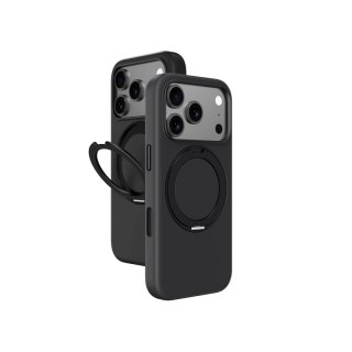 Etui AMAZINGTHING Cloudie na iPhone 17 Pro z podstawką - czarne