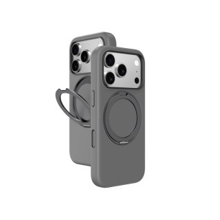 Etui AMAZINGTHING Cloudie na iPhone 17 Pro z podstawką - szare