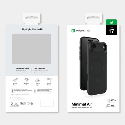 Etui AMAZINGTHING Minimal Air na iPhone 17 Air kompatybilne z MagSafe - czarne