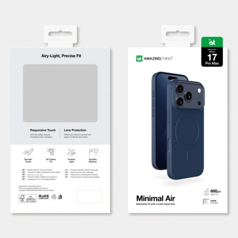 Etui AMAZINGTHING Minimal Air na iPhone 17 Pro Max kompatybilne z MagSafe - niebieskie