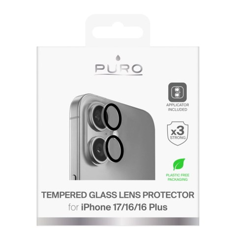 Szkła hartowane na obiektywy Puro Individual na iPhone 17 / iPhone 16 / iPhone 16 Plus