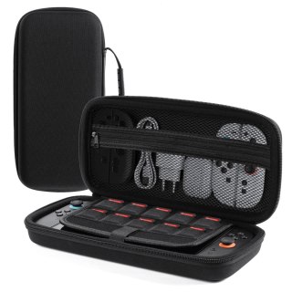 Futerał etui Dux Ducis na Nintendo Switch 2 z rączką i przegródkami na gry - czarny