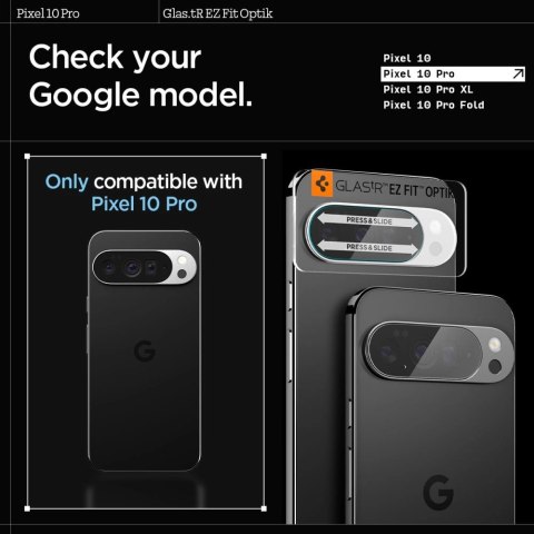 Osłona aparatu Spigen Optik Glas.tR 2-pack na Google Pixel 10 Pro