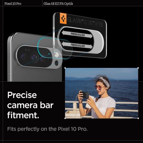 Osłona aparatu Spigen Optik Glas.tR 2-pack na Google Pixel 10 Pro
