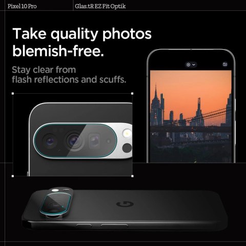 Osłona aparatu Spigen Optik Glas.tR 2-pack na Google Pixel 10 Pro