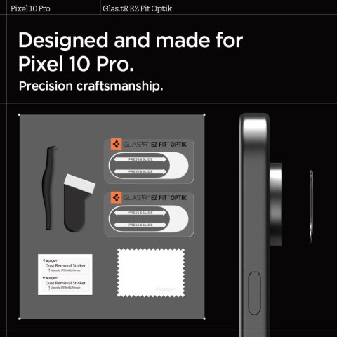 Osłona aparatu Spigen Optik Glas.tR 2-pack na Google Pixel 10 Pro