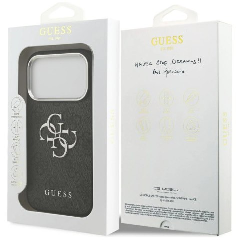 Etui Guess 4G Big 4G Classic Logo do iPhone 17 Pro - czarne