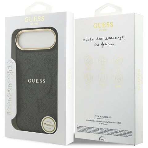 Etui Guess 4G PU Classic Logo MagSafe na iPhone 17 Air - czarne
