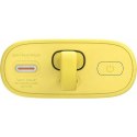 BASEUS powerbank 5200 mAh z wbudowanym kablem Lightning + kabel Typ C do Typ C PD QC 2,4A 20W PPKDC05I żółto różowy
