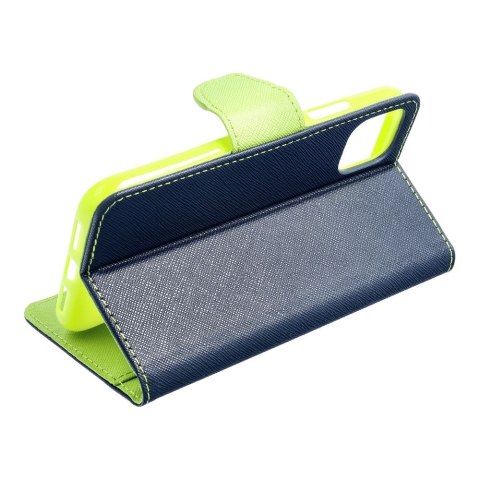 Kabura FANCY Book do XIAOMI Redmi 14c granatowo limonkowy Kabura FANCY Book do XIAOMI Redmi 14c granatowo limonkowy
