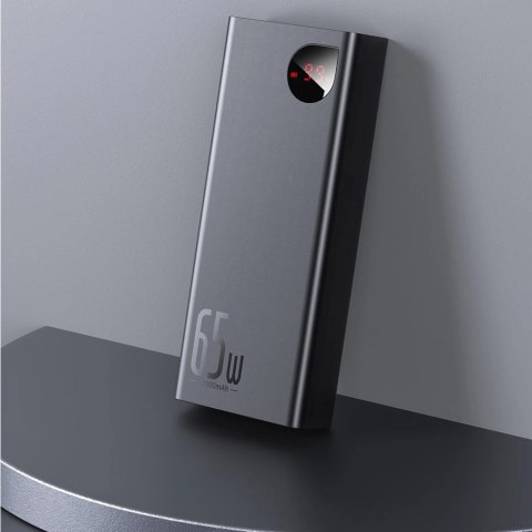 Baseus Adaman powerbank 2x USB / 1x USB Typ C / 1x micro USB 20000mAh 65W Quick Charge 4.0 Power Delivery niebieski (PPIMDA-E03)