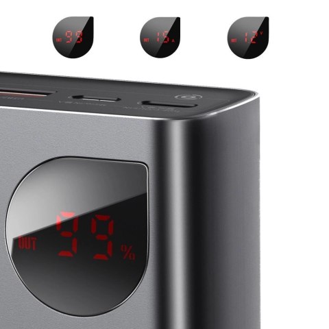 Baseus Adaman powerbank 2x USB / 1x USB Typ C / 1x micro USB 20000mAh 65W Quick Charge 4.0 Power Delivery niebieski (PPIMDA-E03)