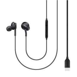 SAMSUNG AKG oryginalne słuchawki przewodowe Typ C z mikrofonem IC-100BBEGEU czarne blister
