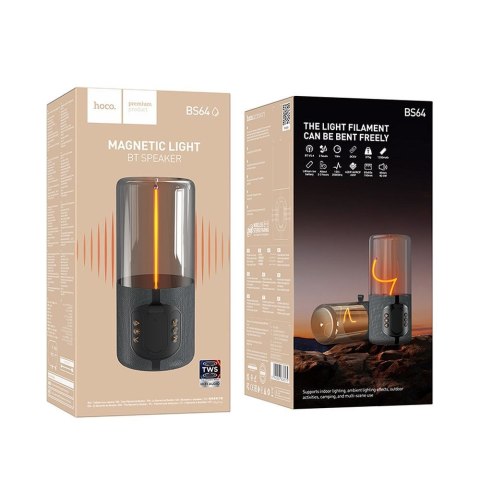 Głośnik bluetooth 5W 3h IPX5 Hoco BS64 szary Głośnik bluetooth 5W 3h IPX5 Hoco BS64 szary