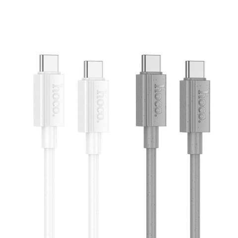 Kabel USB C do USB C Hoco 3A 60W 1 m X107 biały Kabel USB C do USB C Hoco 3A 60W 1 m X107 biały