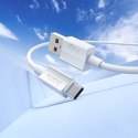 Kabel USB A do USB C Hoco 3A 1 m X107 biały Kabel USB A do USB C Hoco 3A 1 m X107 biały
