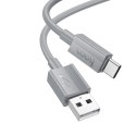 Kabel USB A do USB C Hoco 3A 1 m X107 szary Kabel USB A do USB C Hoco 3A 1 m X107 szary