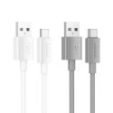 Kabel USB A do USB C Hoco 3A 1 m X107 szary Kabel USB A do USB C Hoco 3A 1 m X107 szary