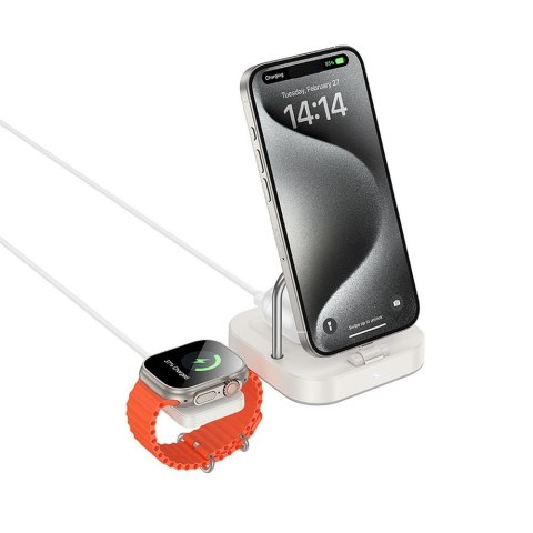 HOCO ładowarka indukcyjna 3w1 kompatybilna z Apple Watch 3A 5W CQ16A biała HOCO ładowarka indukcyjna 3w1 kompatybilna z Apple Watch 3A 5W CQ16A biała