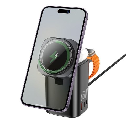 HOCO ładowarka indukcyjna 6w1 kompatybilna z APPLE Watch PD QC 65W CQ20A czarna HOCO ładowarka indukcyjna 6w1 kompatybilna z APPLE Watch PD QC 65W CQ20A czarna