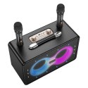 HOCO zestaw karaoke bezprzewodowy głośnik + 2 x bezprzewodowy mikrofon LED 40W HA8 czarny HOCO zestaw karaoke bezprzewodowy głośnik + 2 x bezprzewodowy mikrofon LED 40W HA8 czarny