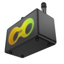HOCO zestaw karaoke bezprzewodowy głośnik + 2 x bezprzewodowy mikrofon LED 40W HA8 czarny HOCO zestaw karaoke bezprzewodowy głośnik + 2 x bezprzewodowy mikrofon LED 40W HA8 czarny