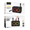 HOCO zestaw karaoke bezprzewodowy głośnik + 2 x bezprzewodowy mikrofon LED 40W HA8 czarny HOCO zestaw karaoke bezprzewodowy głośnik + 2 x bezprzewodowy mikrofon LED 40W HA8 czarny