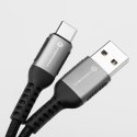 Kabel USB A do USB C Forcell F-Energy QC3.0 3A 66W Cafule 3 m C256 czarny