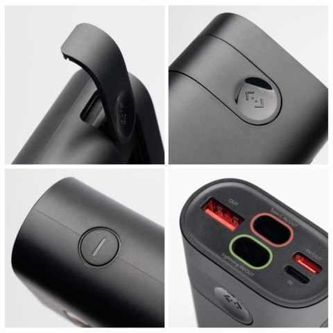 Powerbank Forcell F-Energy F10K4 PD QC3.0 3A 22,5W 10000 mAh kompatybilny z Apple Watch czarny Powerbank Forcell F-Energy F10K4 PD QC3.0 3A 22,5W 10000 mAh kompatybilny z Apple Watch czarny