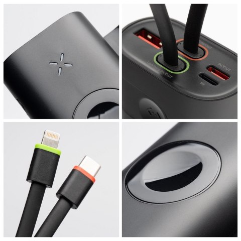 Powerbank Forcell F-Energy F10K4 PD QC3.0 3A 22,5W 10000 mAh kompatybilny z Apple Watch czarny Powerbank Forcell F-Energy F10K4 PD QC3.0 3A 22,5W 10000 mAh kompatybilny z Apple Watch czarny