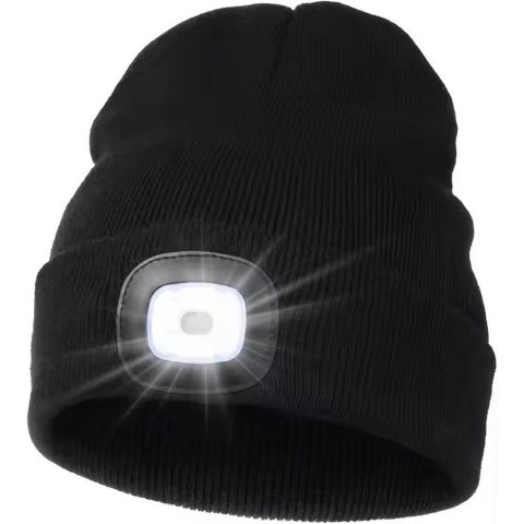 Czapka z latarką LED czarna Czapka z latarką LED czarna