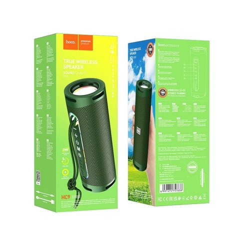 Głośnik bluetooth 2 x 5W 5h Hoco HC9 ciemny zielony Głośnik bluetooth 2 x 5W 5h Hoco HC9 ciemny zielony