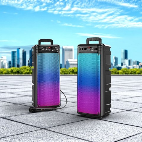 Zestaw do karaoke bluetooth 2 x 10W 3h Hoco BS52 czarny Zestaw do karaoke bluetooth 2 x 10W 3h Hoco BS52 czarny