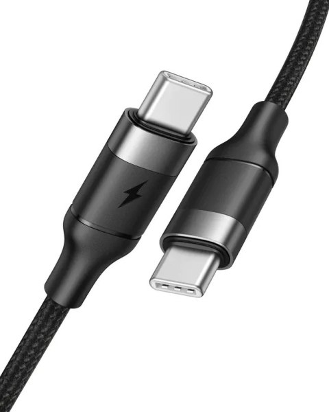 VEGER kabel Typ C do Typ C PD 5A 100W CC02 1,5 m czarny VEGER kabel Typ C do Typ C PD 5A 100W CC02 1,5 m czarny