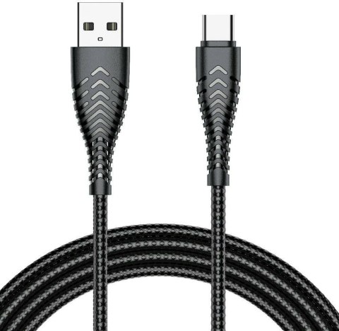 VEGER kabel USB A do Typ C 2,4A V104 1,2 m czarny VEGER kabel USB A do Typ C 2,4A V104 1,2 m czarny
