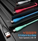VEGER kabel USB A do Typ C 2,4A V104 1,2 m czarny VEGER kabel USB A do Typ C 2,4A V104 1,2 m czarny