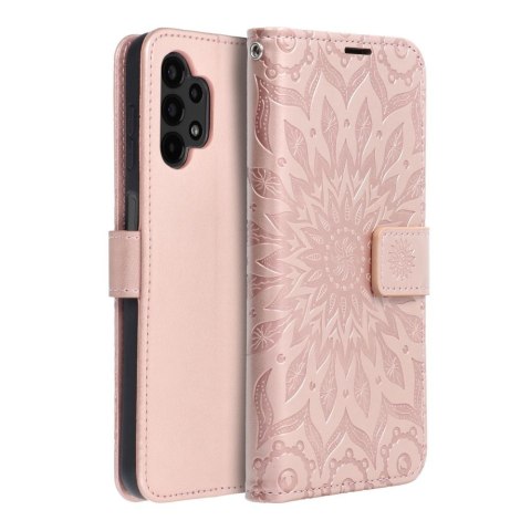 Kabura MEZZO Book do SAMSUNG A13 4G mandala złoty róż Kabura MEZZO Book do SAMSUNG A13 4G mandala złoty róż