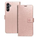 Kabura MEZZO Book do SAMSUNG A14 4G / A14 5G mandala złoty róż Kabura MEZZO Book do SAMSUNG A14 4G / A14 5G mandala złoty róż