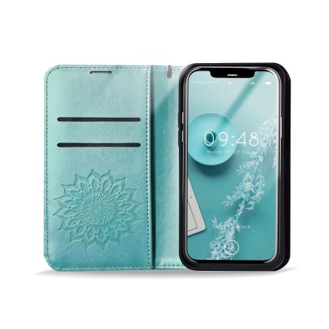 Kabura MEZZO Book do SAMSUNG A52 5G / A52 LTE ( 4G ) / A52s 5G mandala zielony Kabura MEZZO Book do SAMSUNG A52 5G / A52 LTE ( 4G ) / A52s 5G mandala zielony